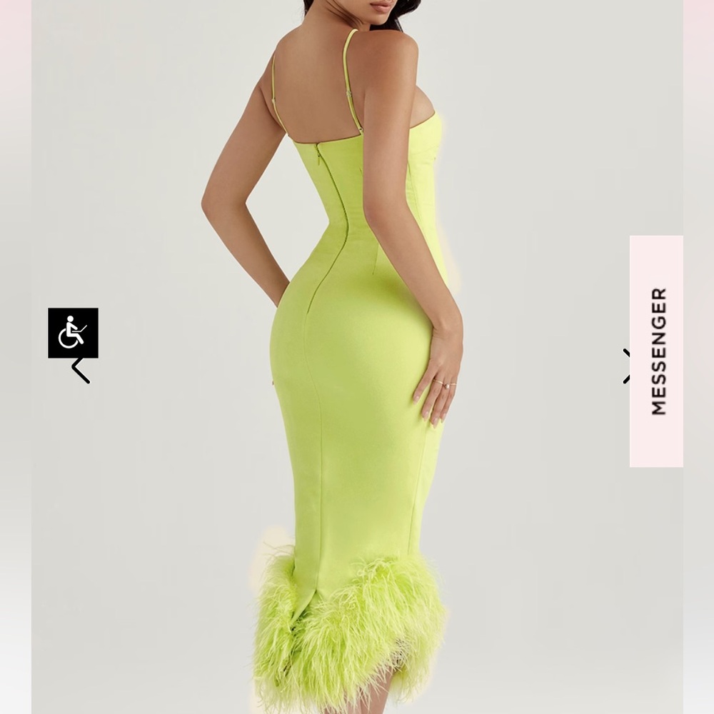 House of cb Alessia feather dress - Picture 3 of 7